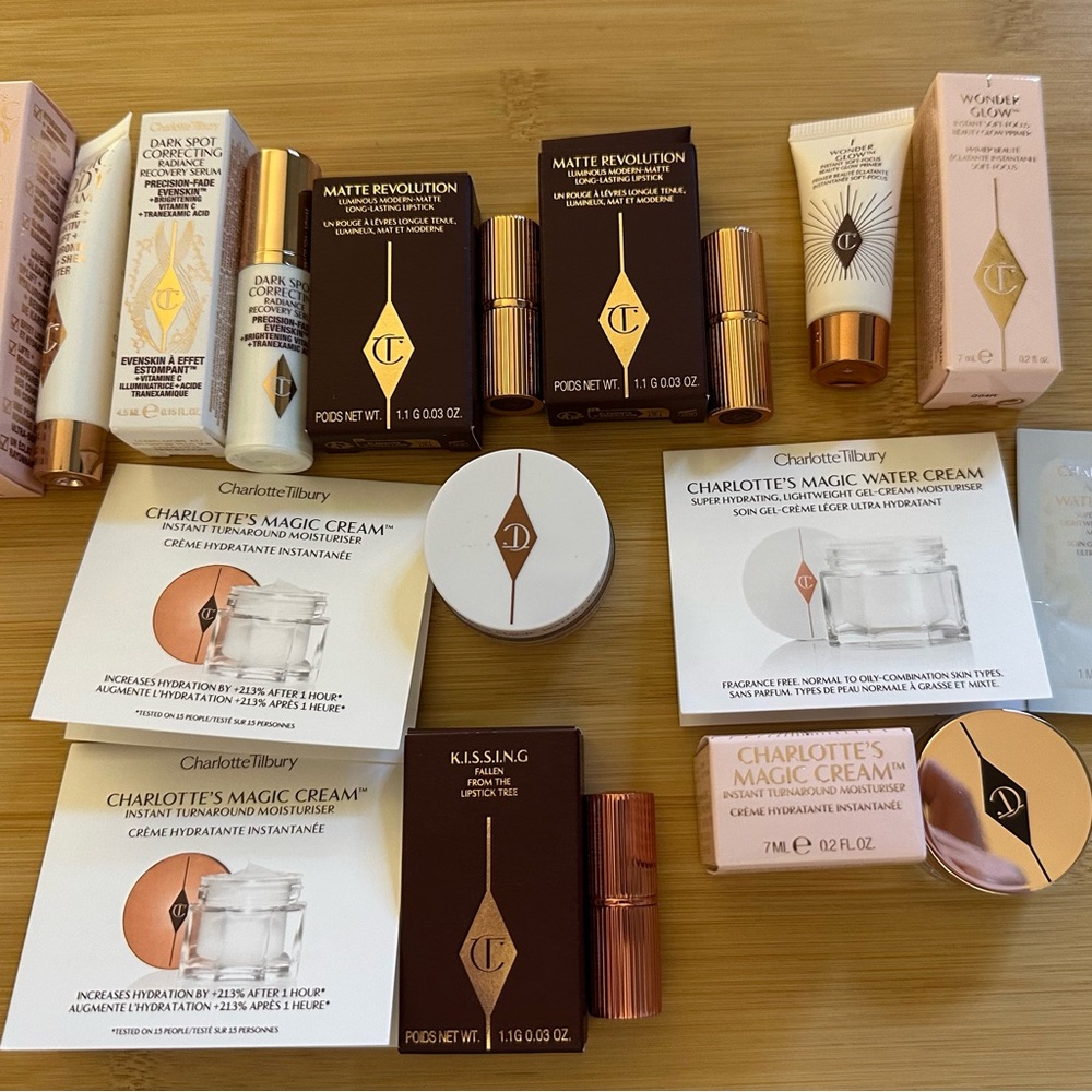 10pc Charlotte Tilbury Skincare & Lipstick Bundle